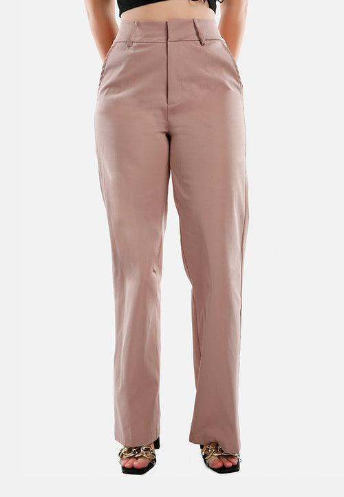 flared hem high waist pants - Horizon Bliss