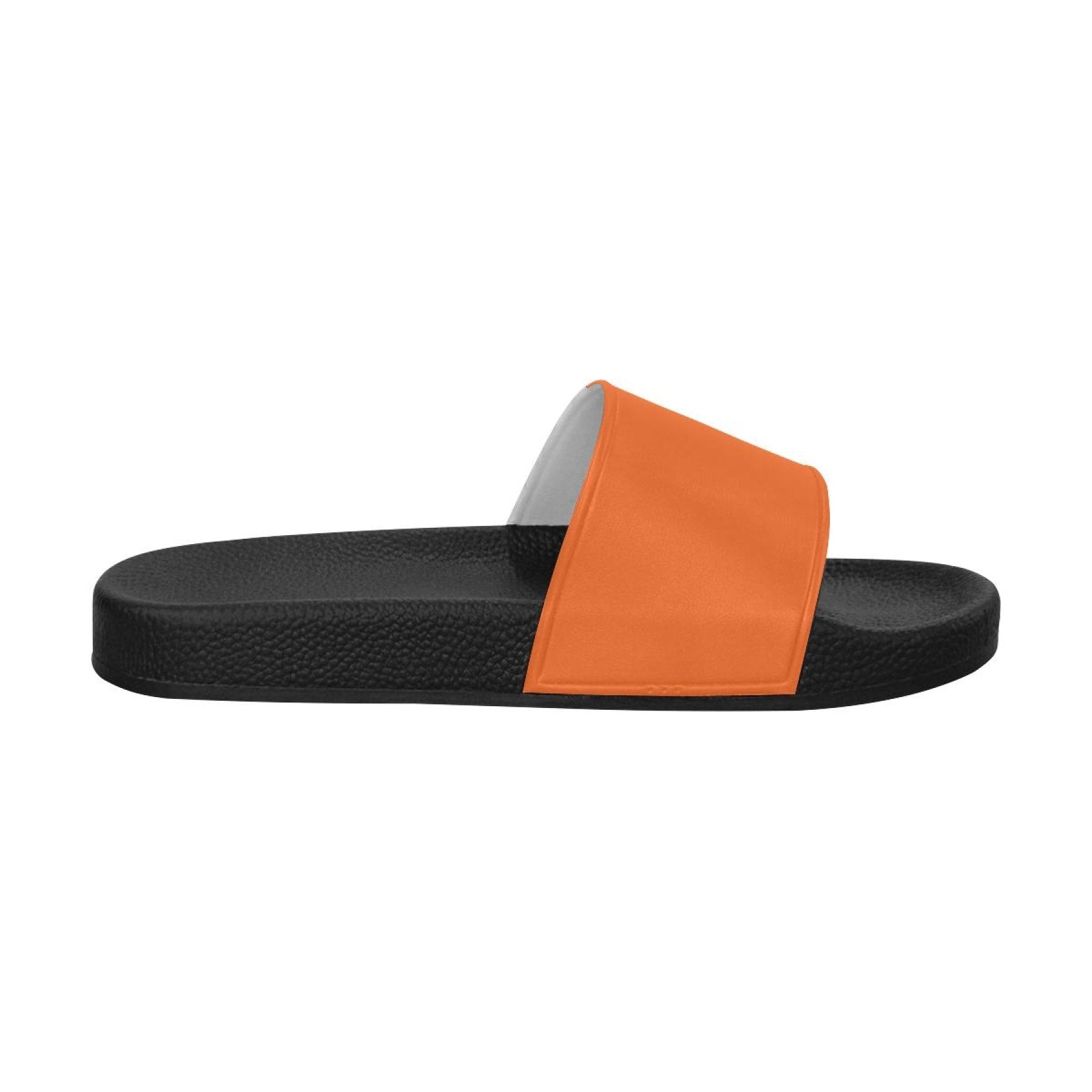 Womens Slides, Flip Flop Sandals, Autumn Orange - Horizon Bliss