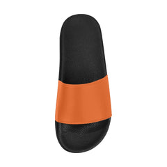 Womens Slides, Flip Flop Sandals, Autumn Orange - Horizon Bliss