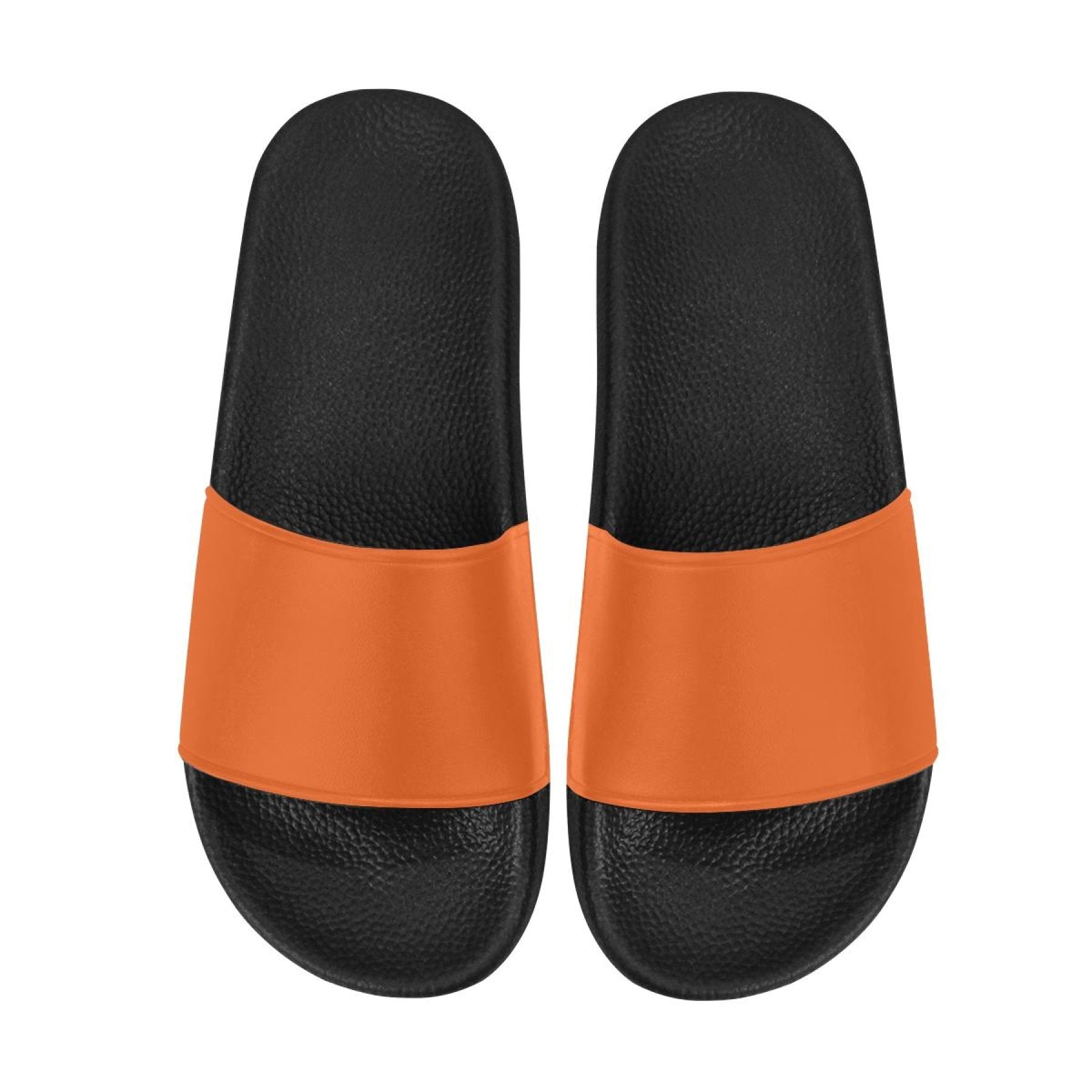 Womens Slides, Flip Flop Sandals, Autumn Orange - Horizon Bliss