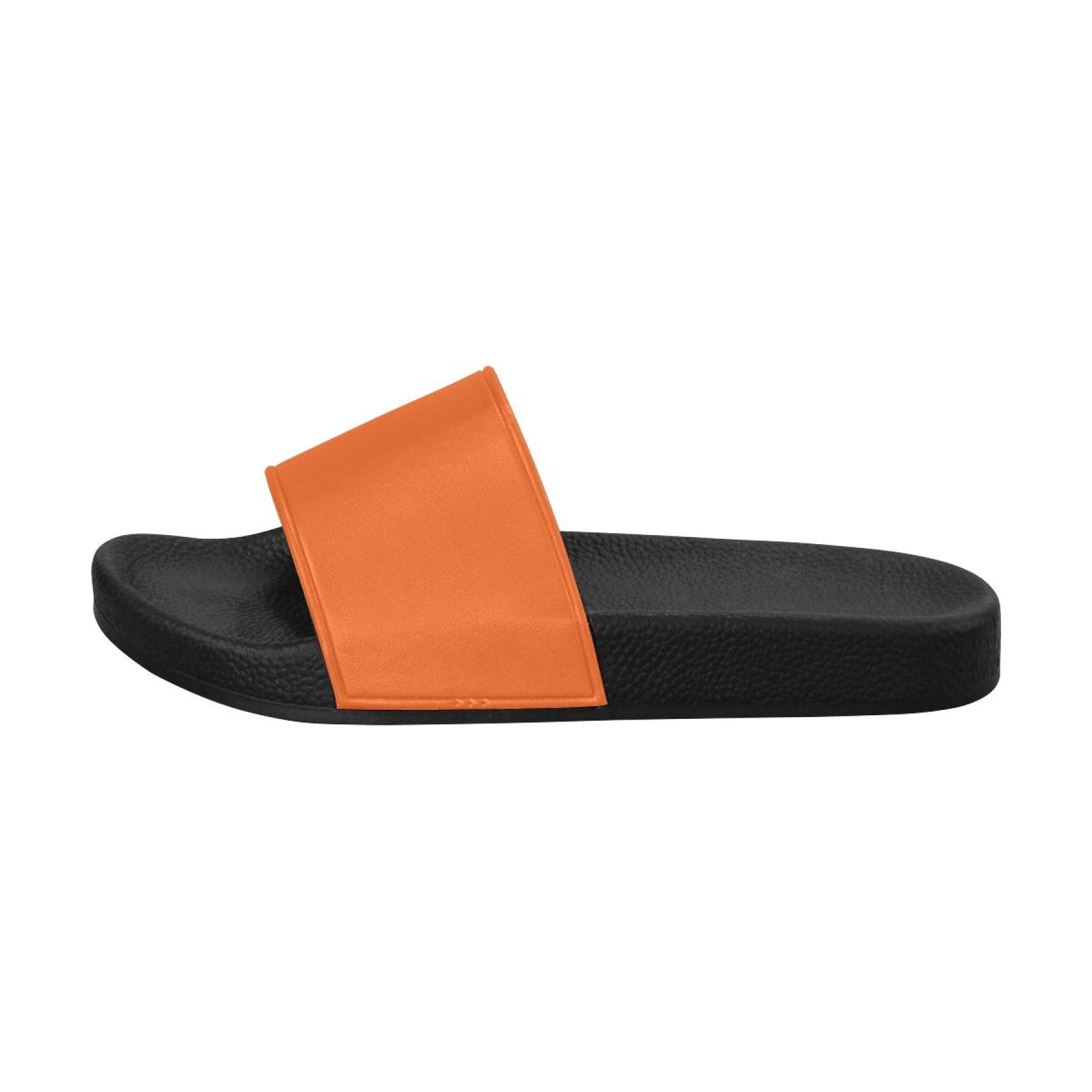 Womens Slides, Flip Flop Sandals, Autumn Orange - Horizon Bliss