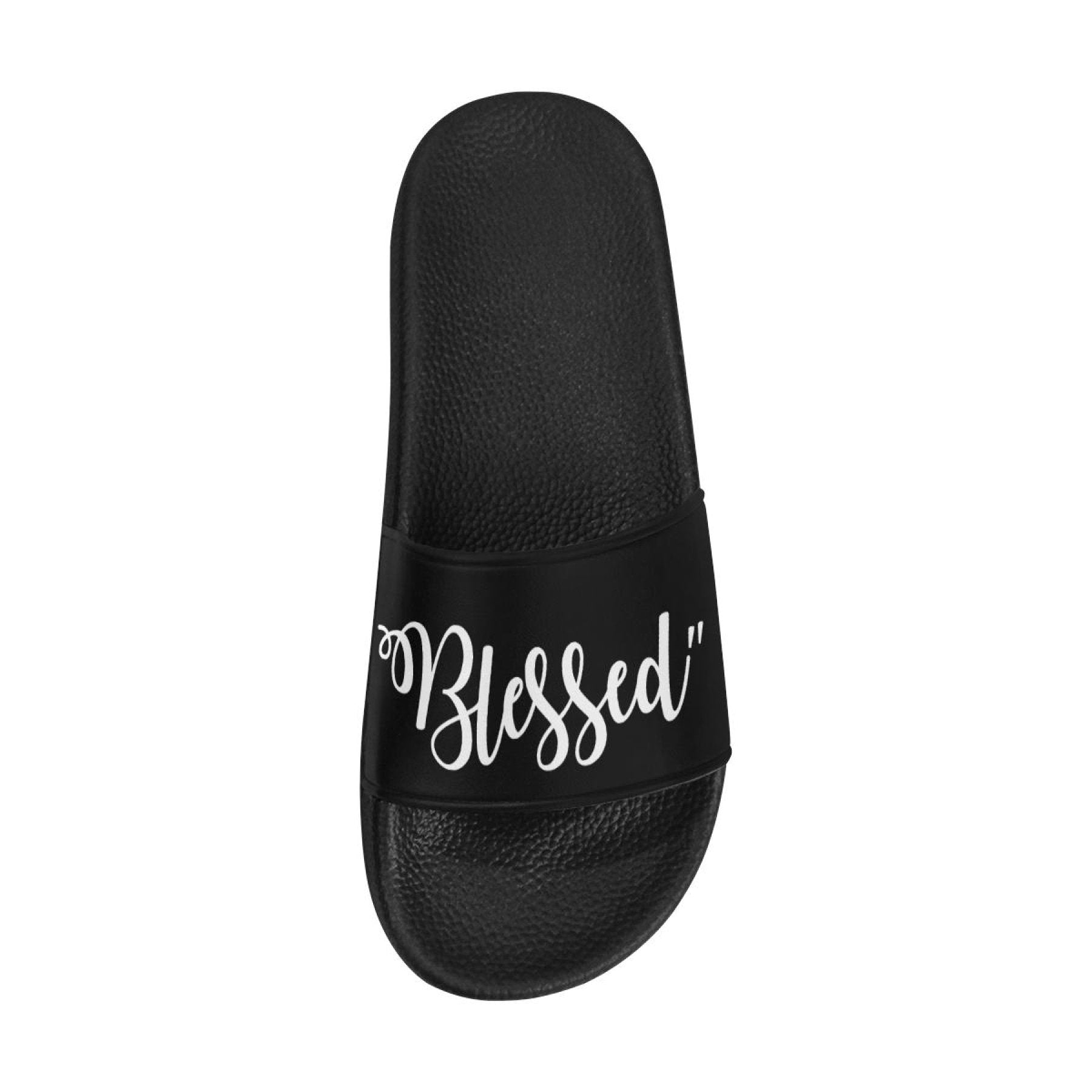 Womens Slides, Flip Flop Sandals, Blessed Print - Horizon Bliss