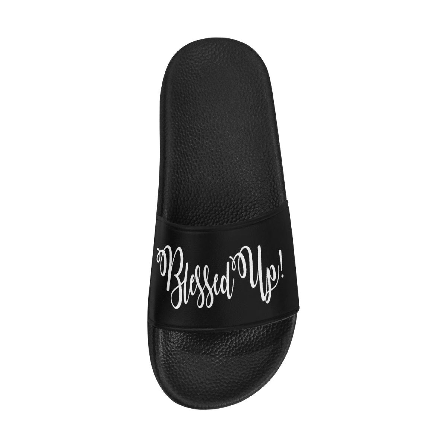 Womens Slides, Flip Flop Sandals, Blessed Up  Print - Horizon Bliss