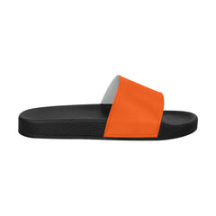 Womens Slides, Flip Flop Sandals, Bright Orange - Horizon Bliss