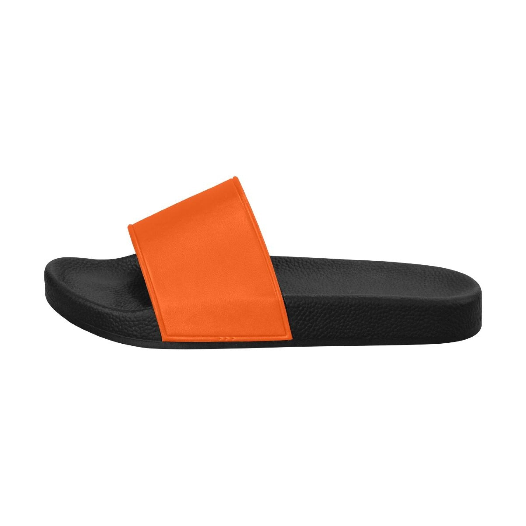 Womens Slides, Flip Flop Sandals, Bright Orange - Horizon Bliss