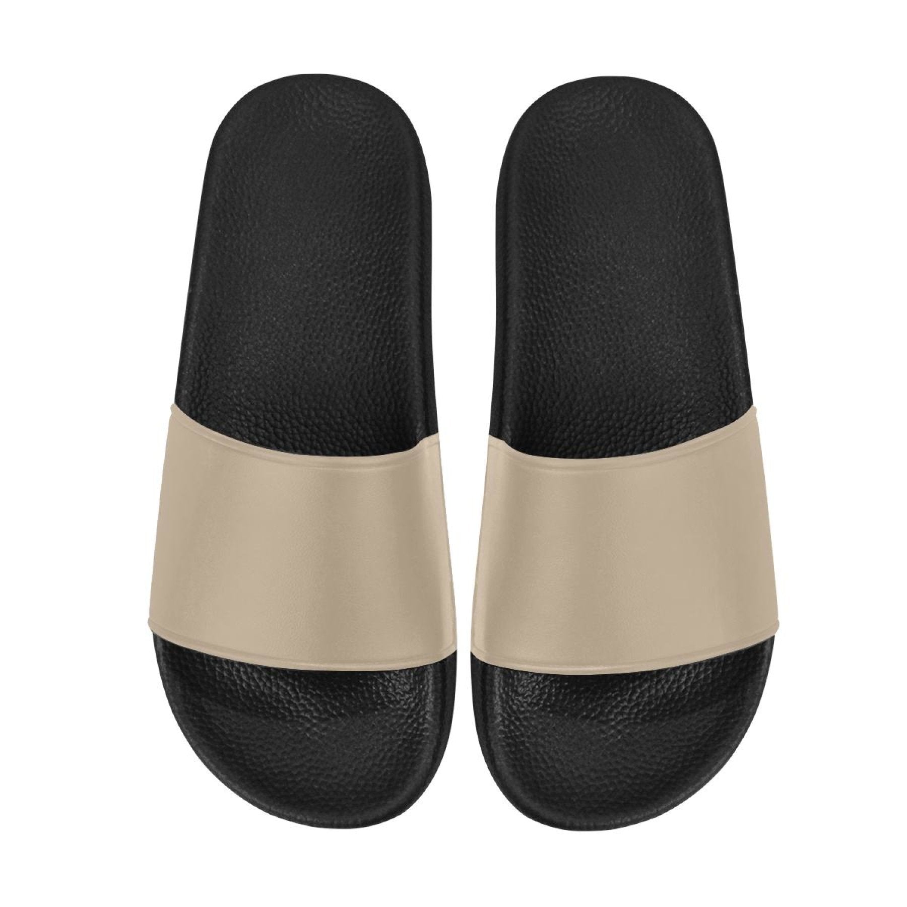 Womens Slides, Flip Flop Sandals, Dark Beige - Horizon Bliss