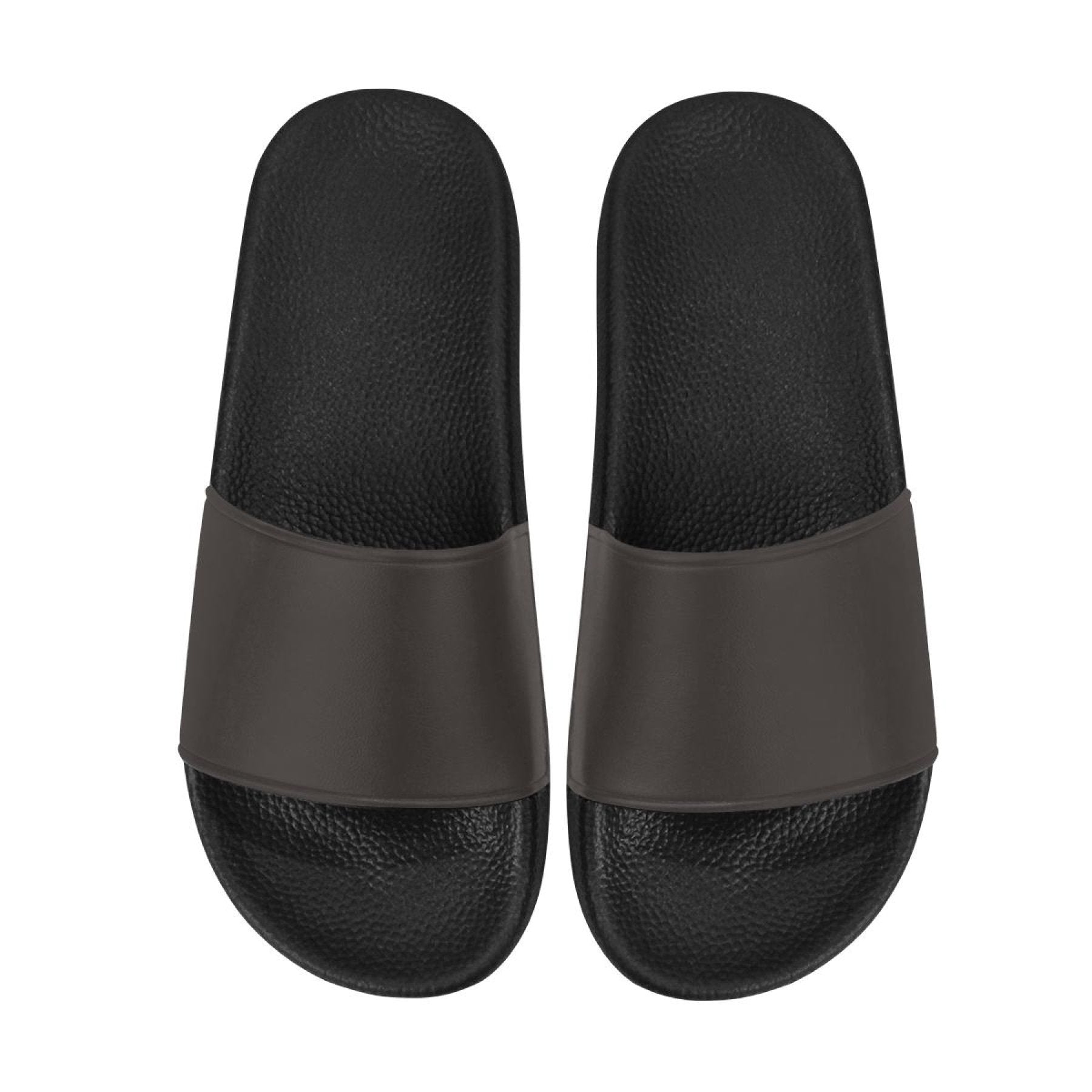 Womens Slides, Flip Flop Sandals, Dark Brown - Horizon Bliss