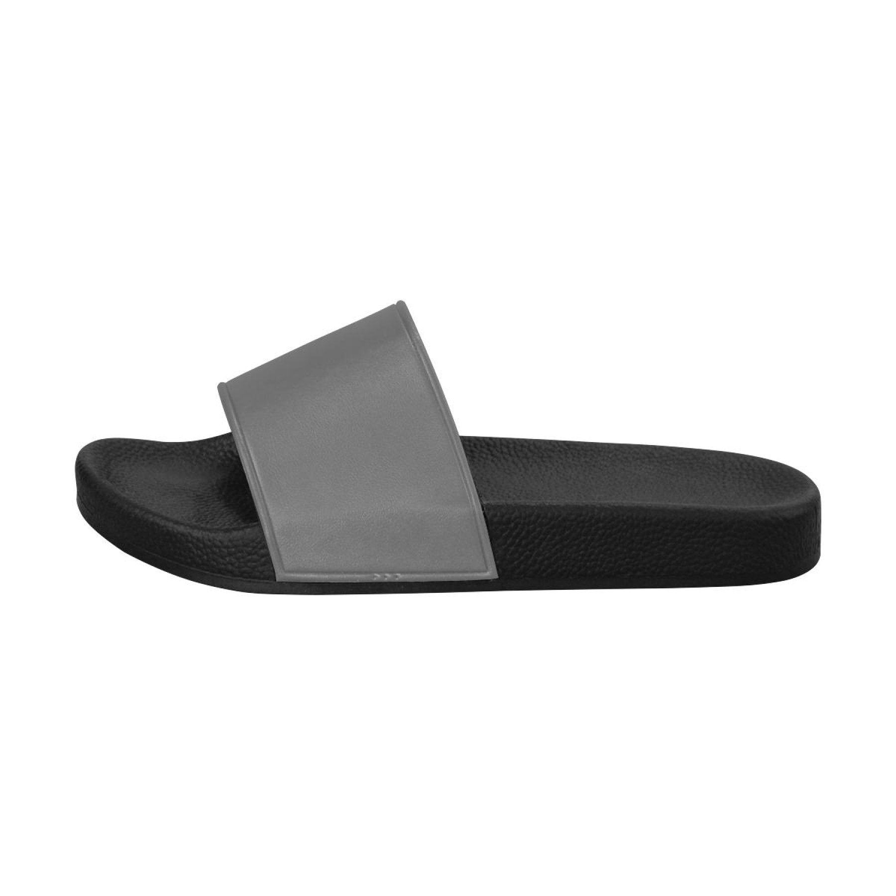 Womens Slides, Flip Flop Sandals, Dark Gray - Horizon Bliss