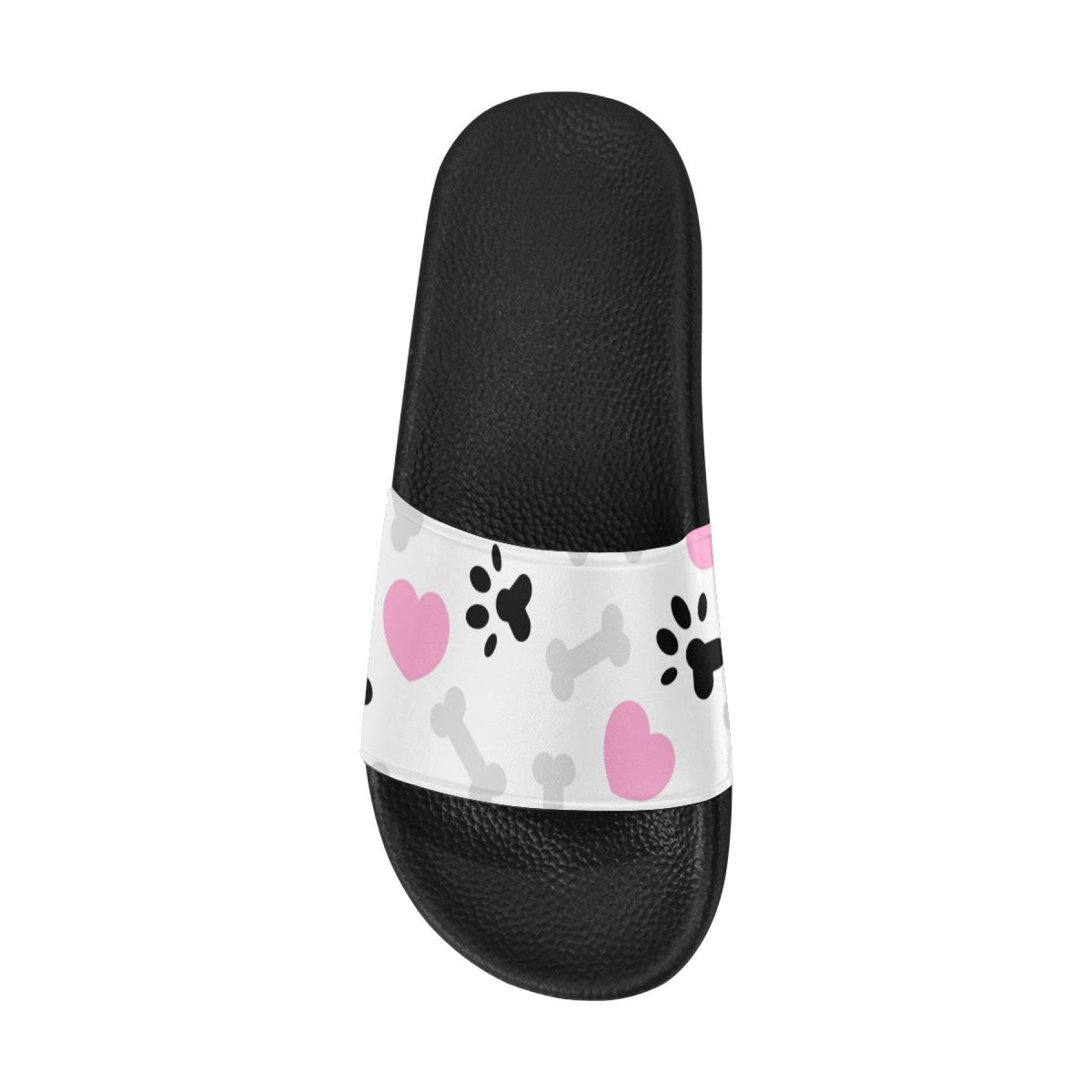 Womens Slides, Flip Flop Sandals, Doggie Love Paw Print - Horizon Bliss