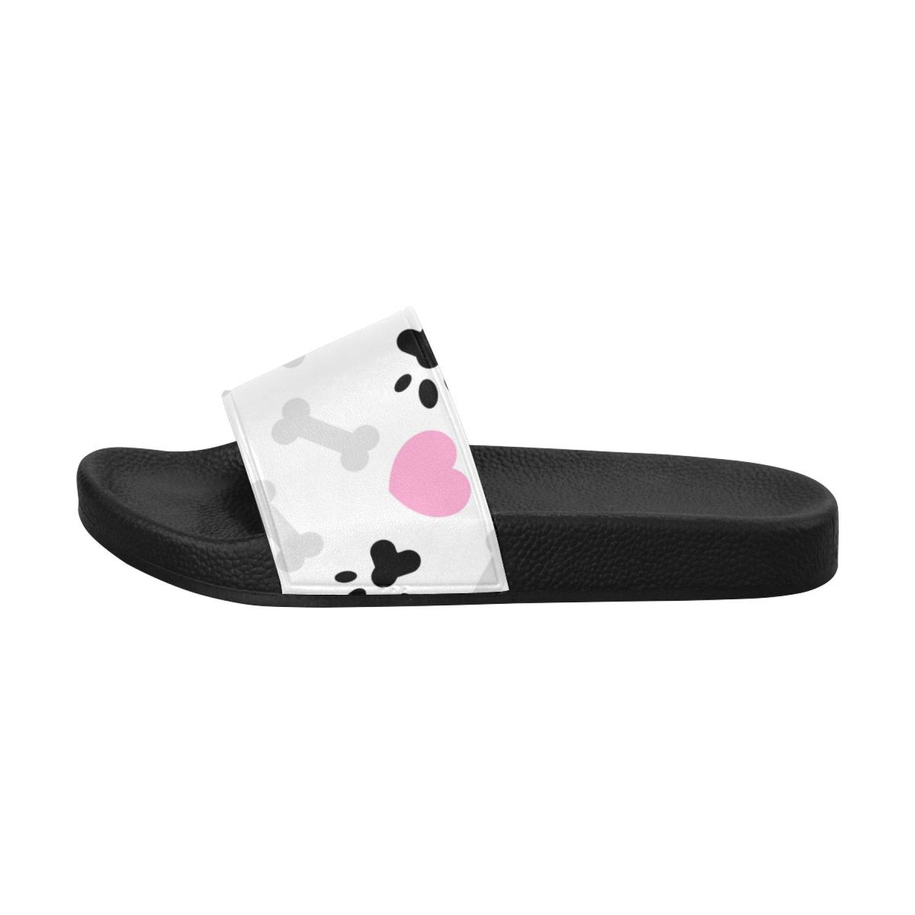 Womens Slides, Flip Flop Sandals, Doggie Love Paw Print - Horizon Bliss