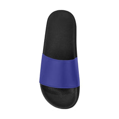 Womens Slides, Flip Flop Sandals, Violet Blue - Horizon Bliss