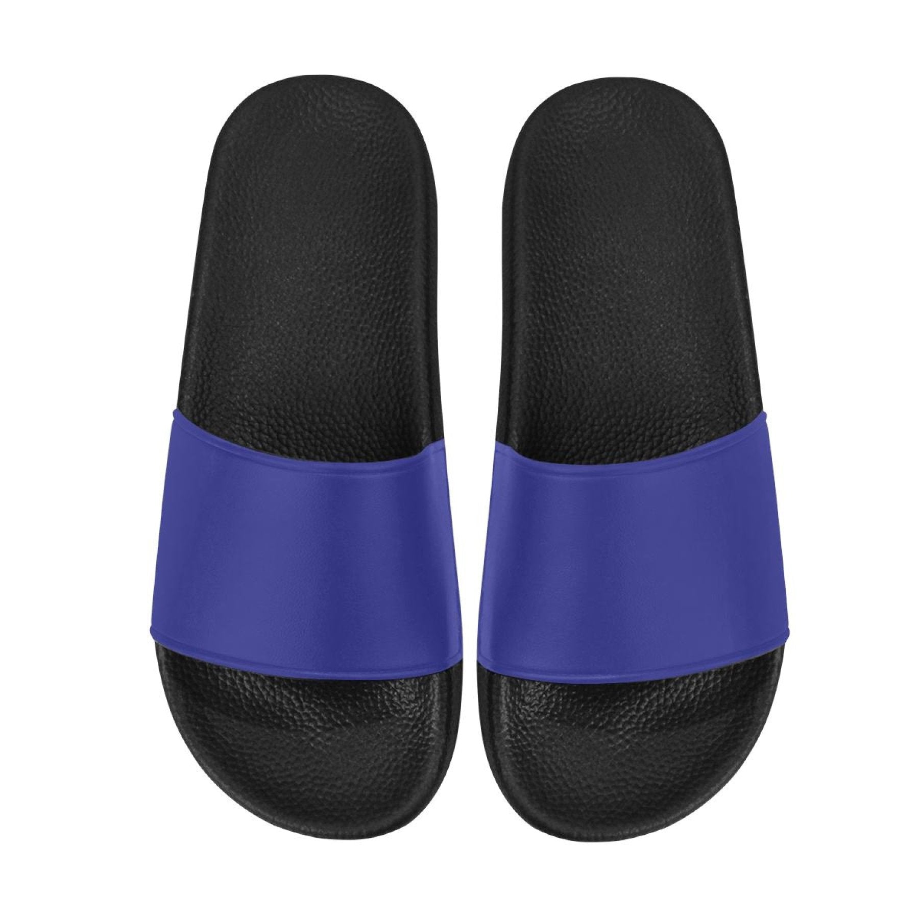 Womens Slides, Flip Flop Sandals, Violet Blue - Horizon Bliss