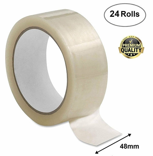 Carton Sealing Tape 72mm x 50m 24 Rolls of Clear Acrylic Packaging