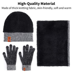 3 in 1 Men & Women Winter Knit with Hat Beanie Long Neck Scarf