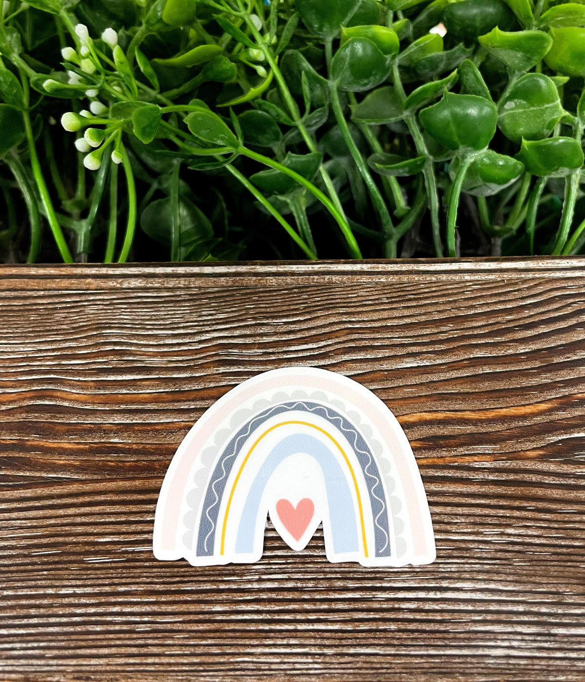 Bohemian Rainbow Heart, Die Cut Sticker, Graphic Art Sticker, Vinyl, ,