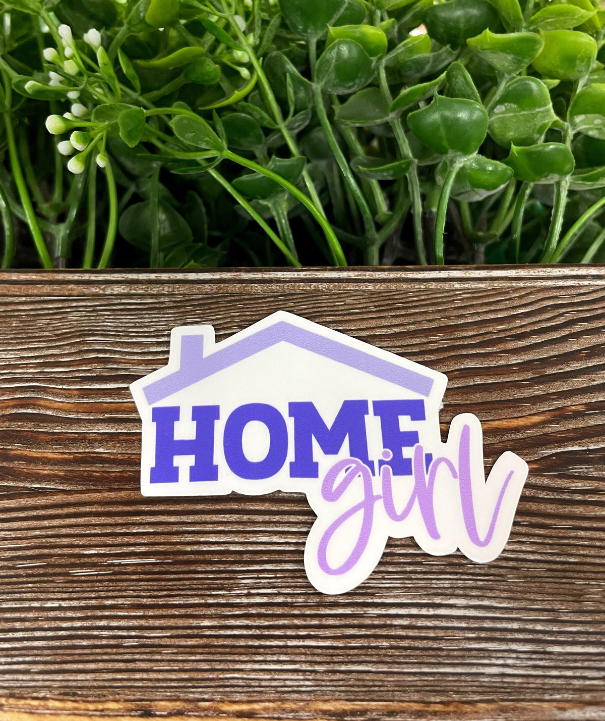 Purple Home Girl, Die Cut Vinyl Sticker, , Boho Fun, Water Resistant