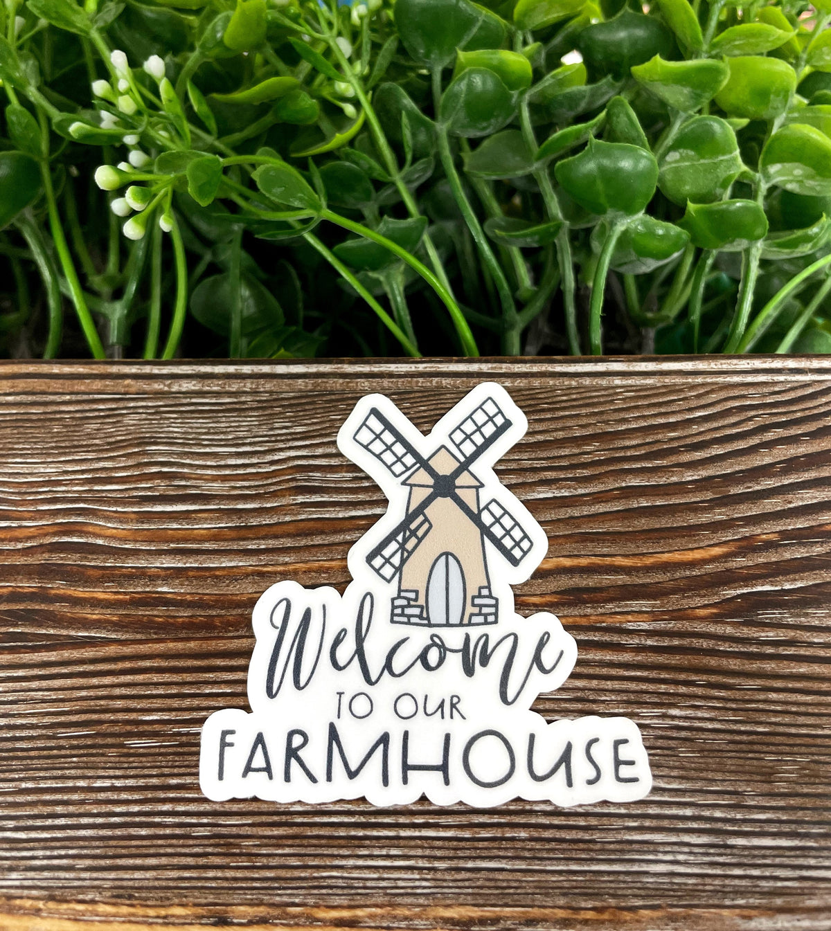 Welcome to our Farmhouse, Windmill Die Cut Vinyl Sticker, , Boho Fun,