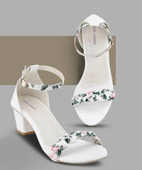 Women White Heels Sandal - Horizon Bliss