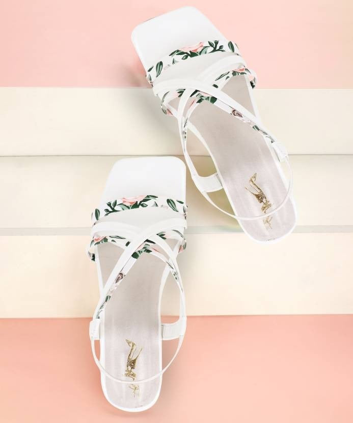 Women White Heels Sandal - Horizon Bliss