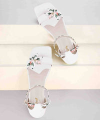 Women White Heels Sandal - Horizon Bliss