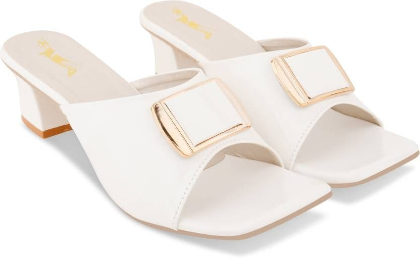 Women White Heels Sandal - Horizon Bliss