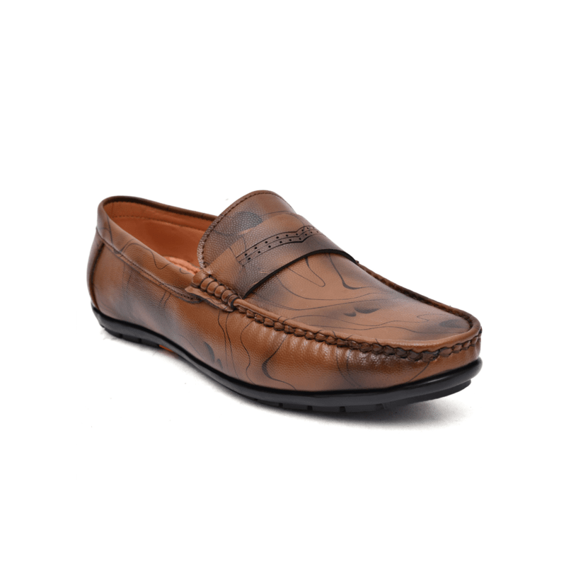 Walkroz Men’s Synthetic Brown Loafer - Horizon Bliss