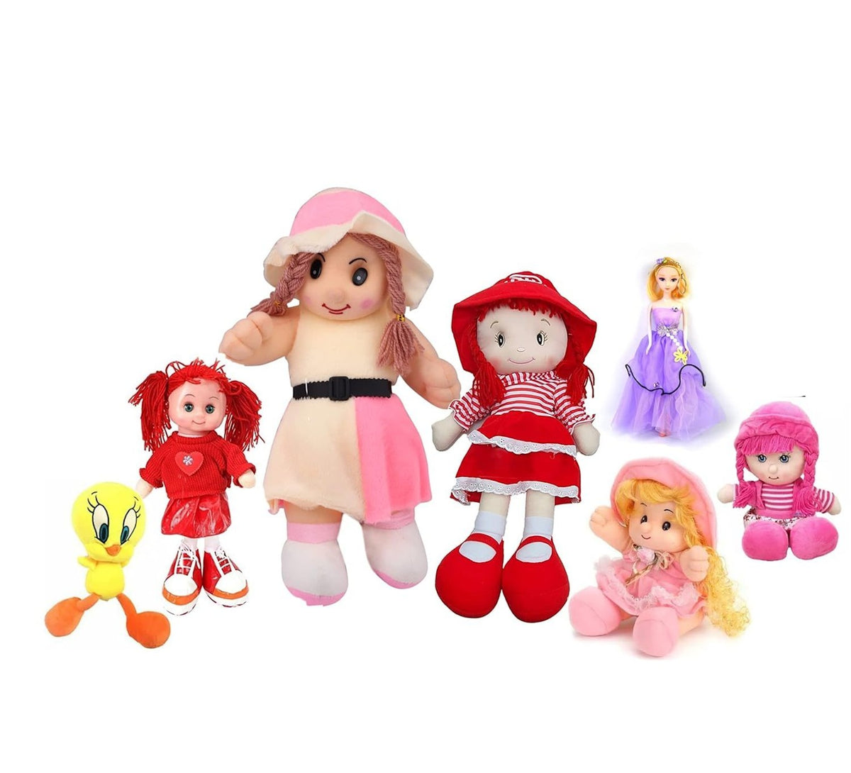 Soft Lovable Huggable Cute dolls toys for kids PACK OF 7