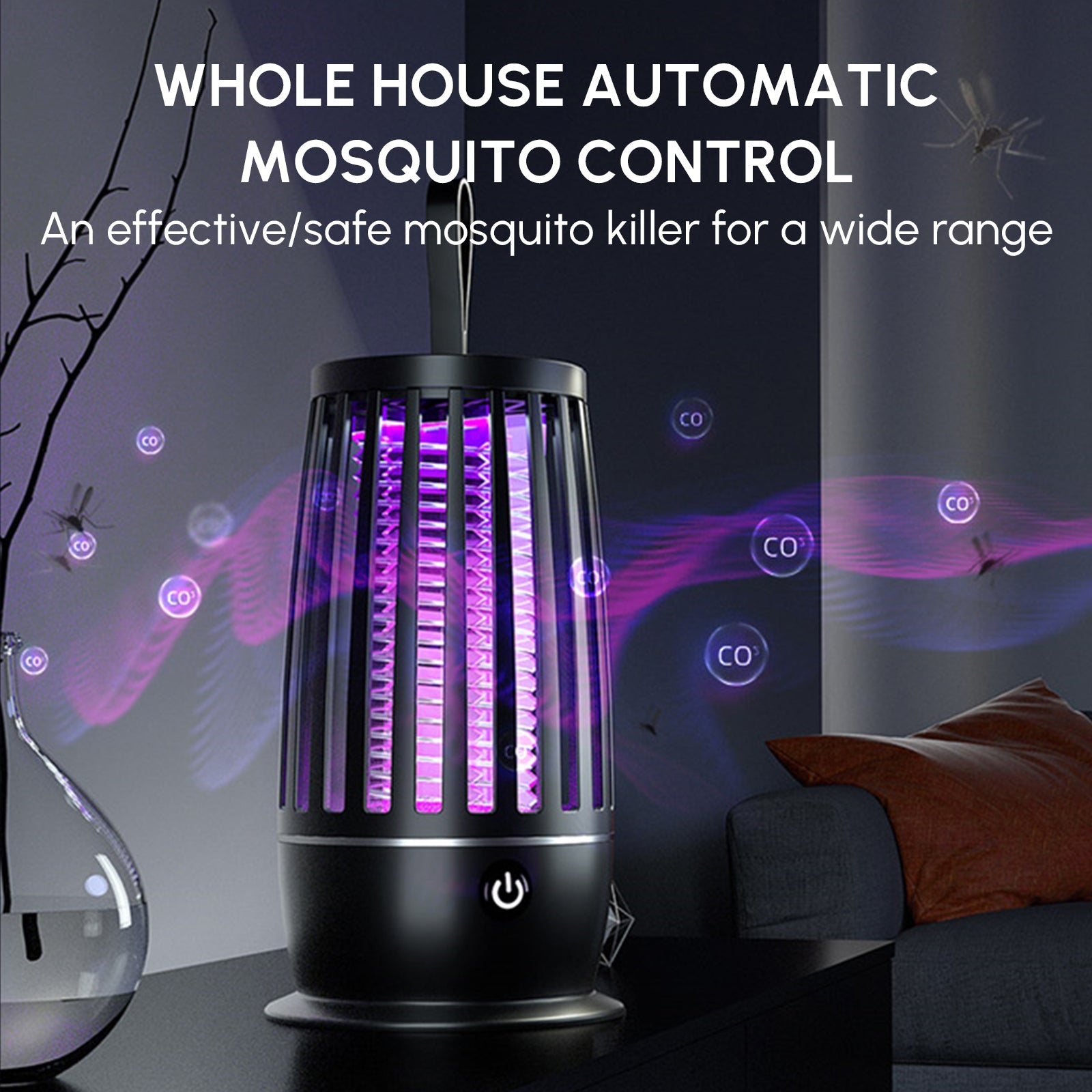 ndoor Bug Zapper Electric Mosquito Zappers Killer Lamp Low Voltage UV