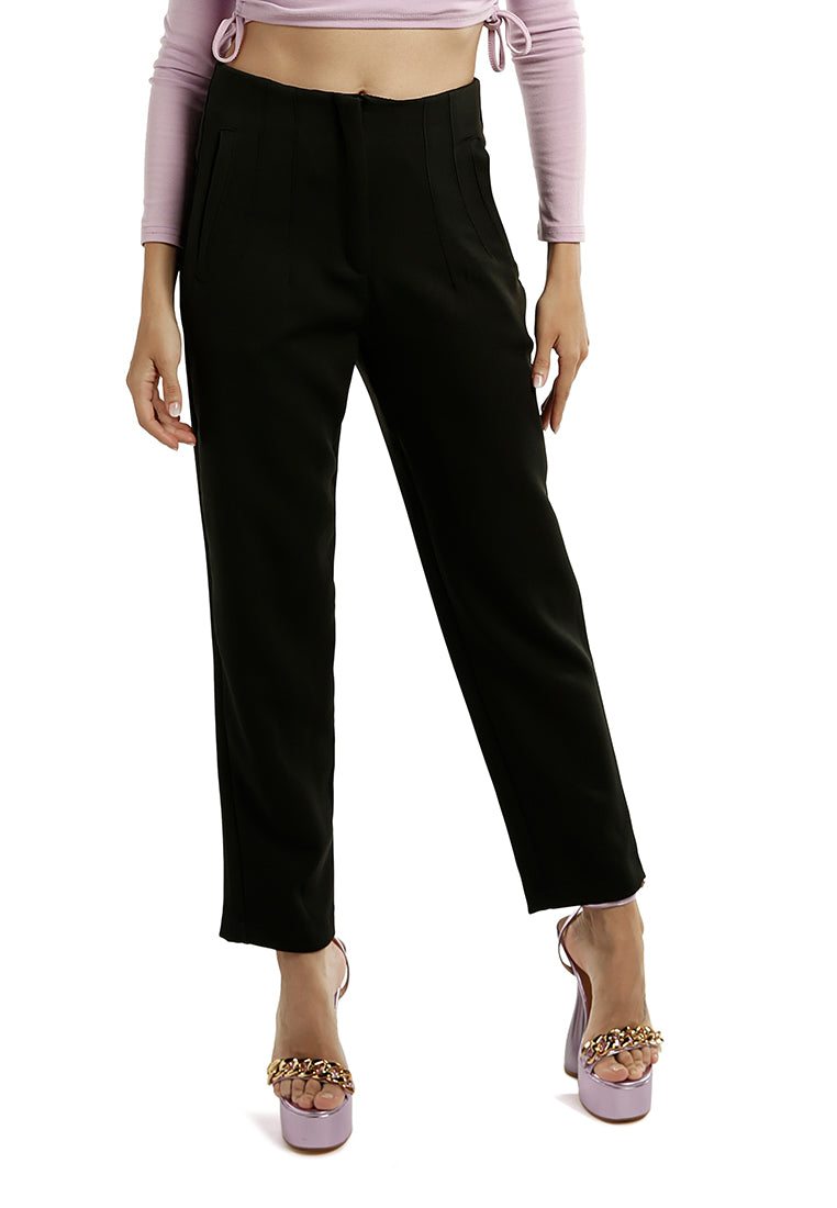 high waist semi casual trousers - Horizon Bliss