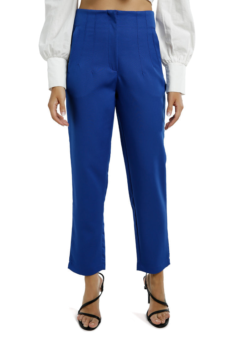 high waist semi casual trousers - Horizon Bliss