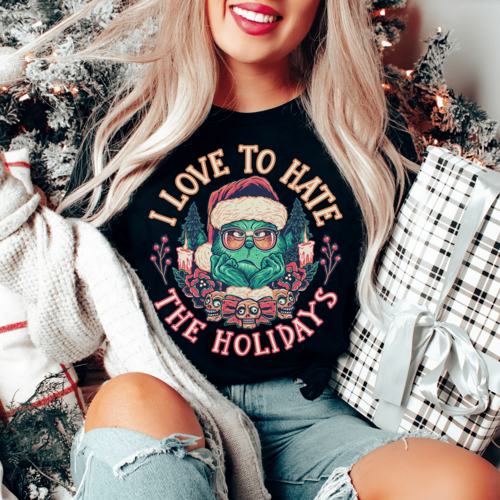 I Love To Hate The Holidays Tee