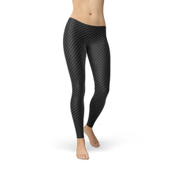 Womens Black Carbon Fiber Leggings - Horizon Bliss