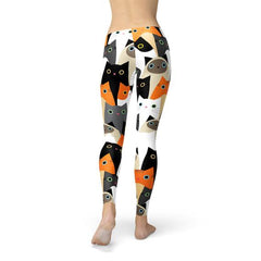 Womens All Over Print Cats Leggings - Horizon Bliss