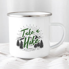 Hiking Gift for Hiker Enamel Mug Wanderlust