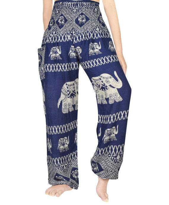 Blue ELEPHANT Pants Women Boho Pants Hippie Pants Yoga - Horizon Bliss