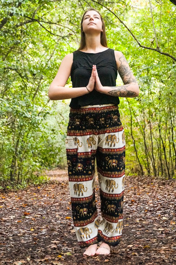 Black ELEPHANT Pants Women Harem Pants Boho Pants - Horizon Bliss