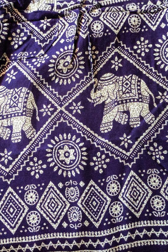 Purple Elephant Pants Harem Pants Boho Pants - Horizon Bliss