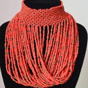 Maasai African Beaded Choker Necklace African Traditional Wear - Horizon Bliss