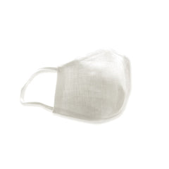 White Face Masks with Filter Pocket | 100% Organic Linen