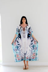 Tribal Kaftan Dress, Plus Size Kaftan Dress, Embellished Kaftan,