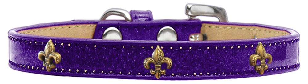 Dog, Puppy & Pet Widget Ice Cream Collar, "Bronze Fleur De Lis"