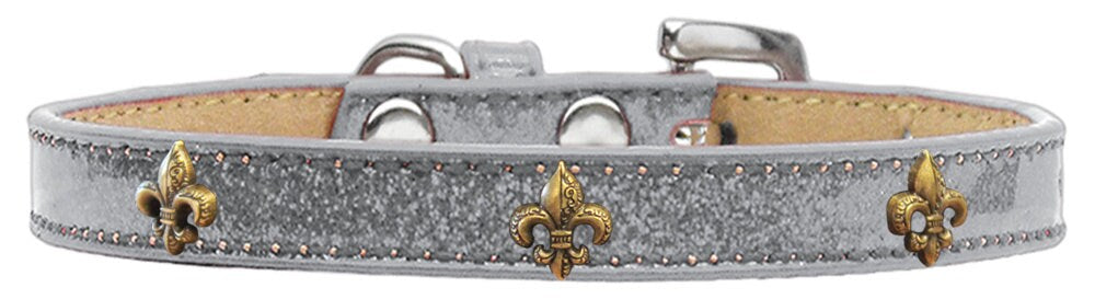 Dog, Puppy & Pet Widget Ice Cream Collar, "Bronze Fleur De Lis"