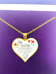 Necklace - To My Wife, I Love You Heart Keepsake - Horizon Bliss