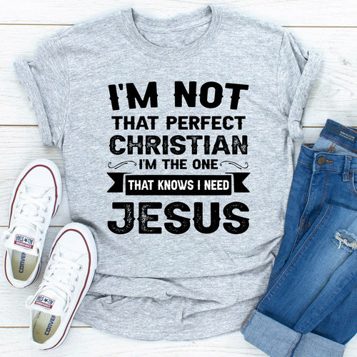 I'm Not That Perfect Christian T-Shirt - Horizon Bliss