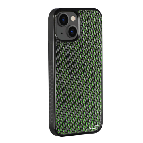 iPhone | Green Laced Real Carbon Fiber Phone Case | CLASSIC Series