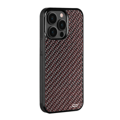 iPhone | Red Laced Real Carbon Fiber Phone Case | CLASSIC Series