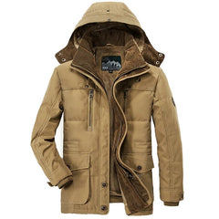 Mens Hooded Winter Parka Coat with Inner Fleece - Horizon Bliss