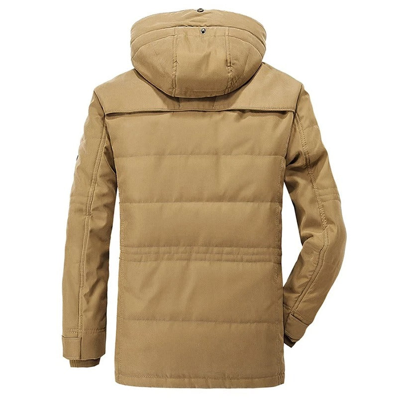 Mens Hooded Winter Parka Coat with Inner Fleece - Horizon Bliss