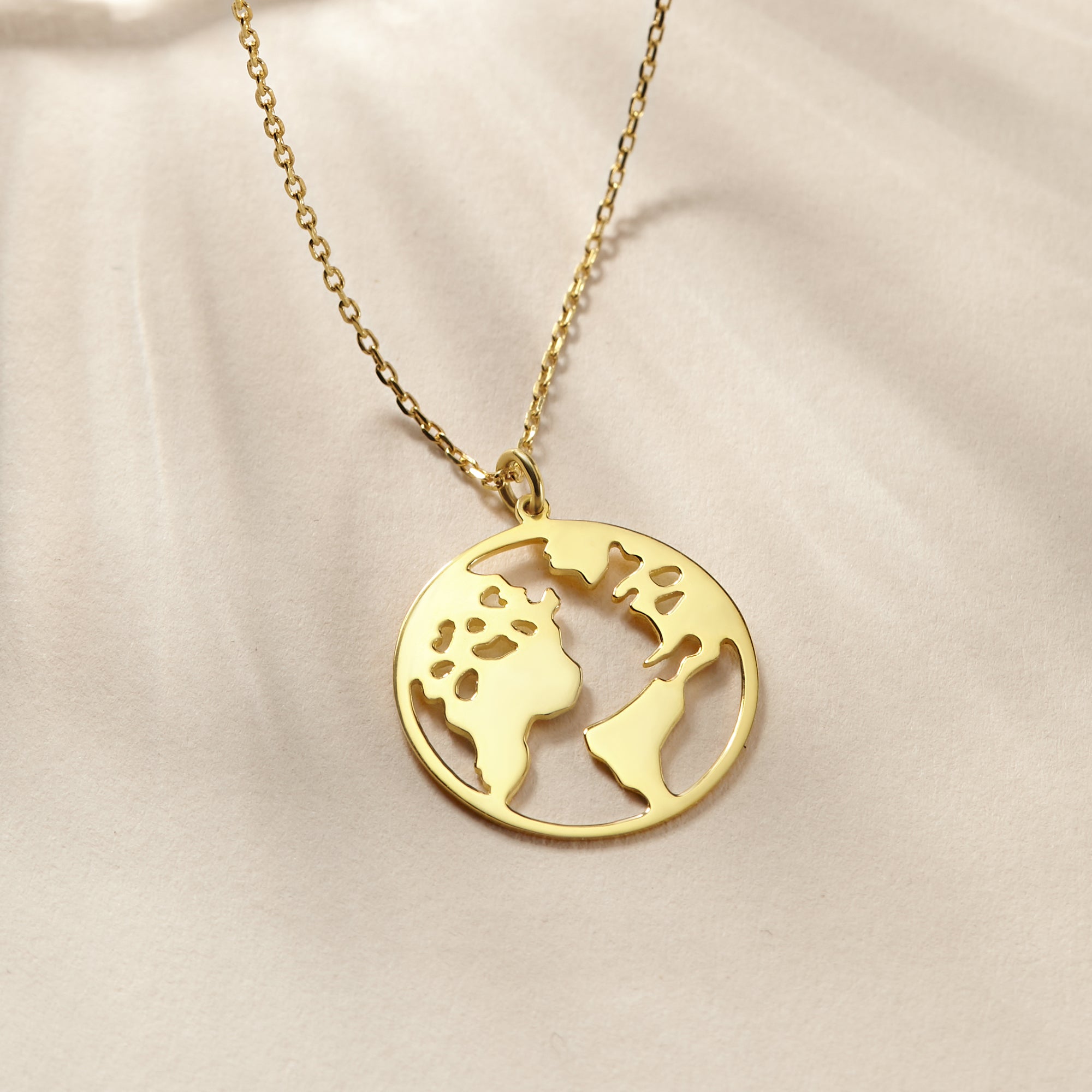 World Map Necklace Globetrotter Necklace - Horizon Bliss