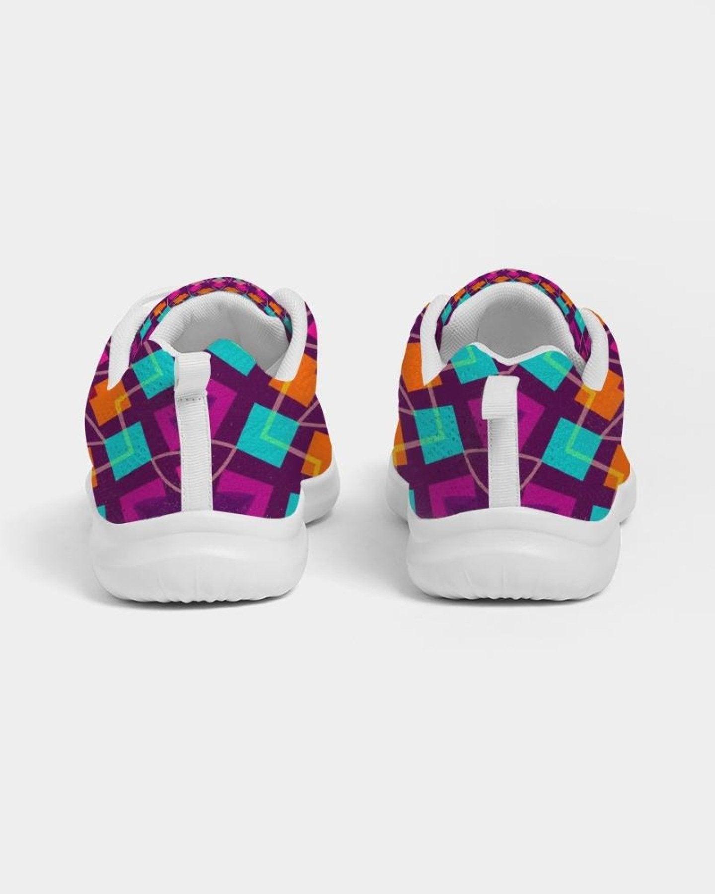 Womens Sneakers - Purple Kaleidoscope Style Canvas Sports Shoes / - Horizon Bliss